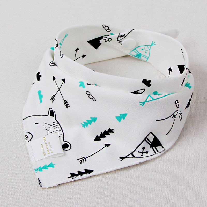 Baby Bibs Cotton Triangle Double Layers Cotton